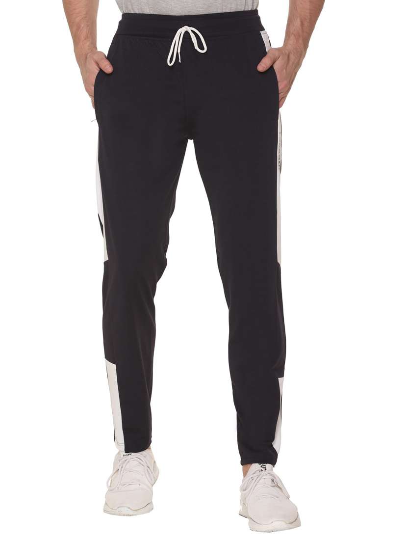mid rise solid ankle length track pant