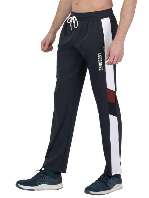 mid rise color block ankle length track pant - 19694605 -  Standard Image - 0