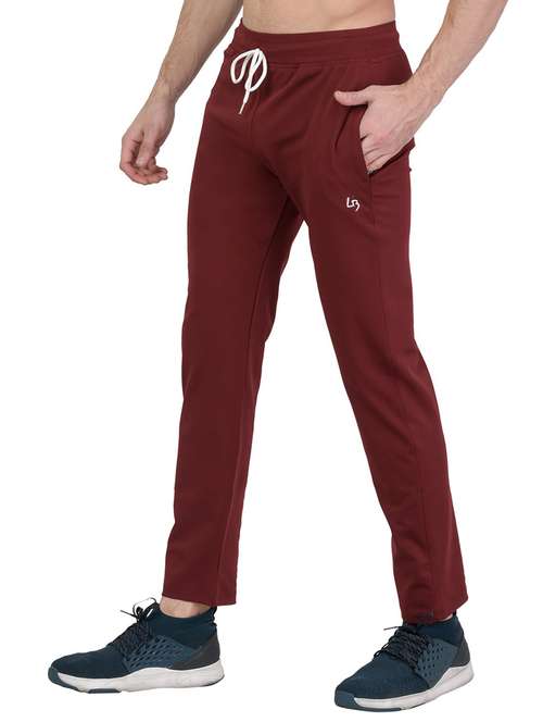 mid rise solid  ankle length track pant - 19694643 -  Standard Image - 0