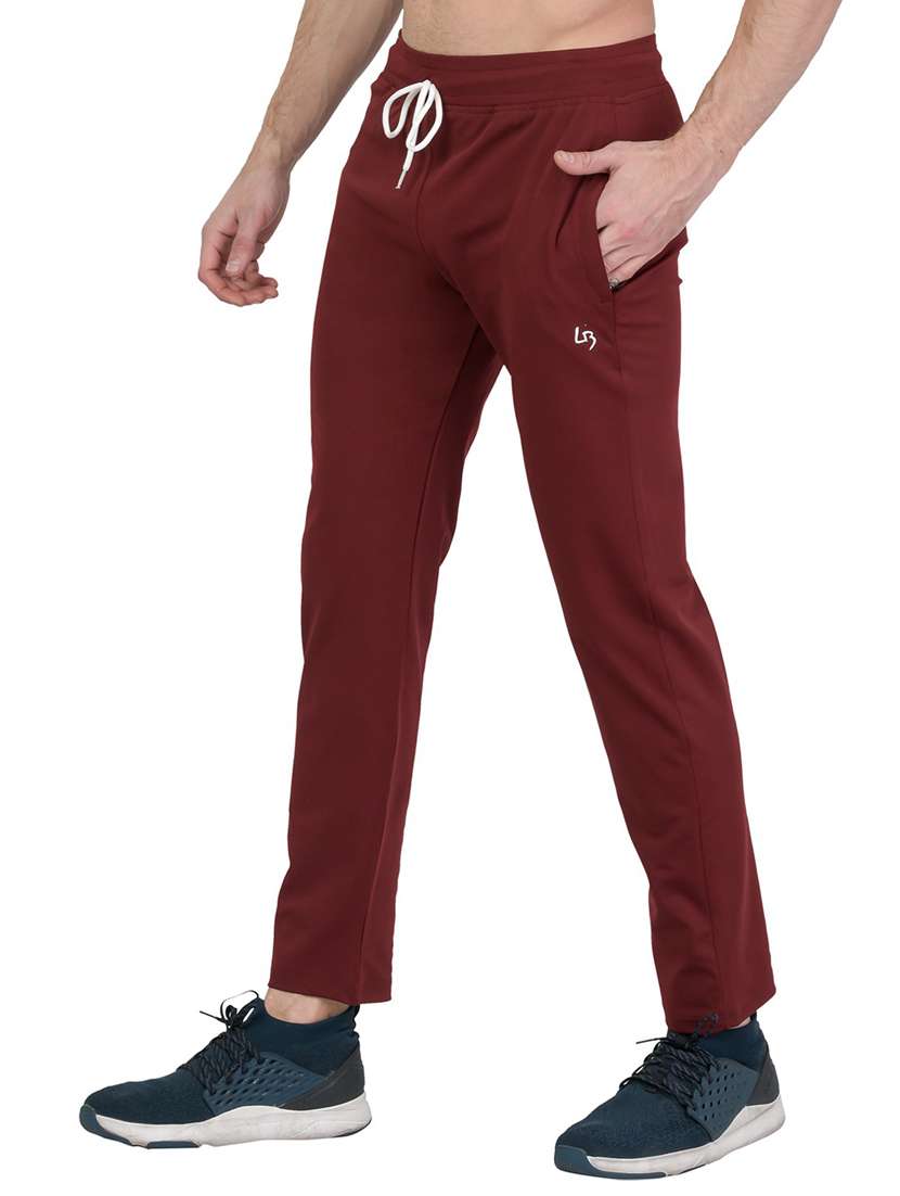 mid rise solid  ankle length track pant