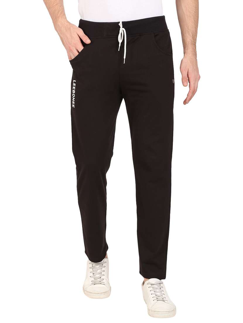 mid rise solid ankle length track pant
