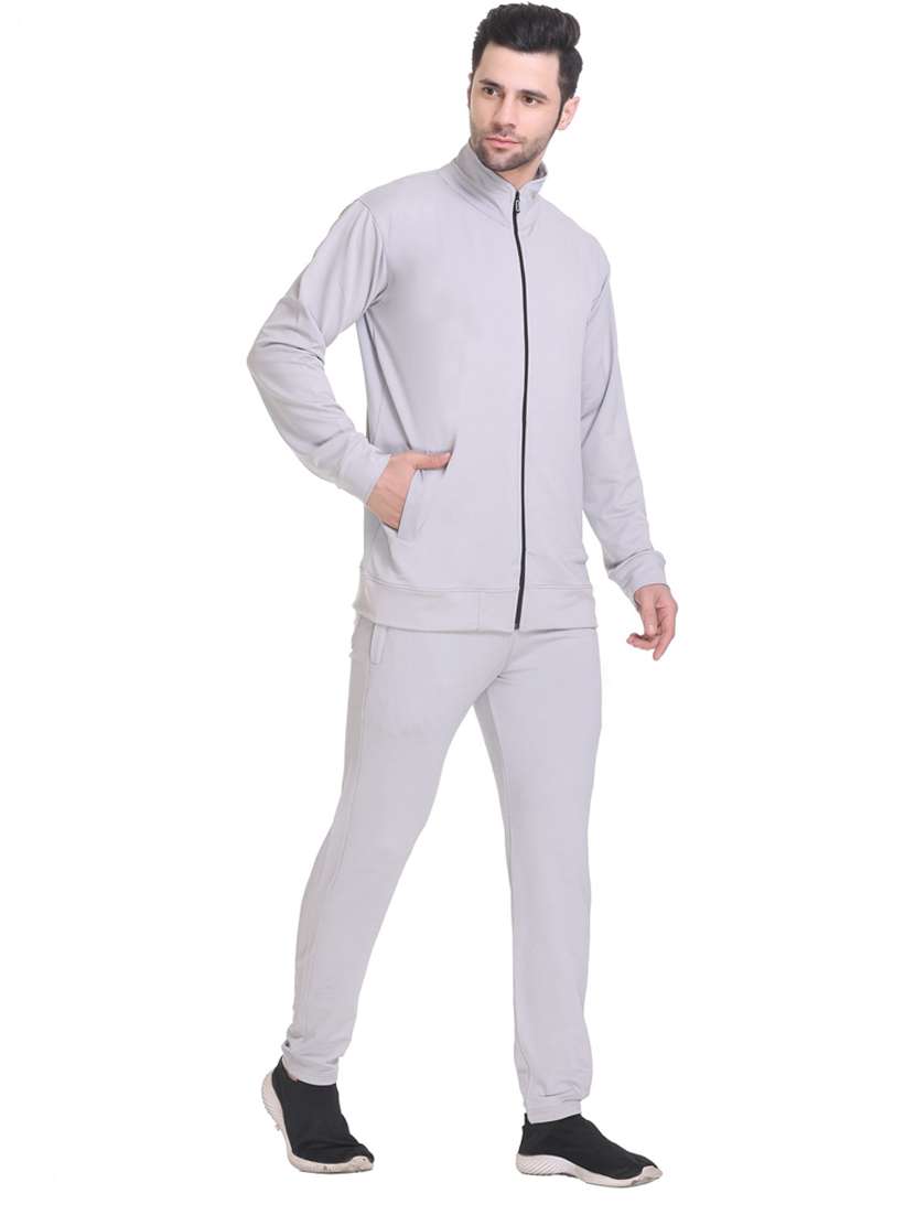 men solid active wear track suit - 19694726 - Standard Image - 2
