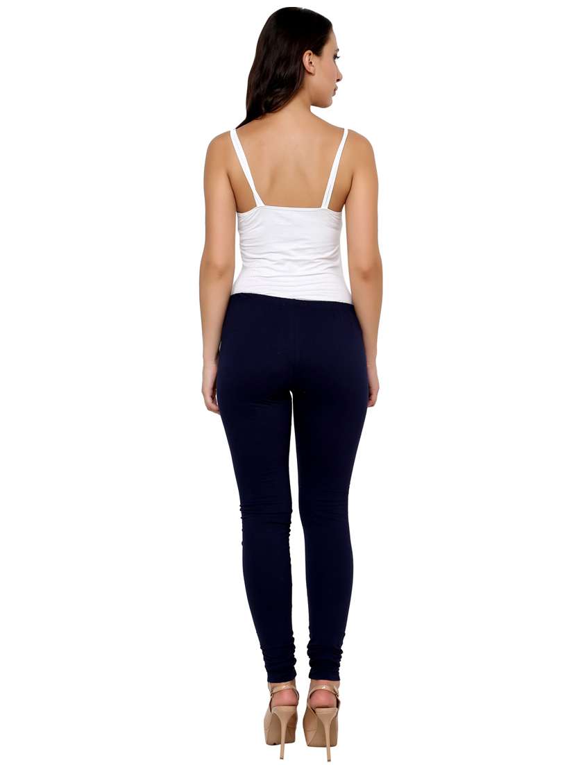 blue cotton blend leggings - 19694887 - Standard Image - 2