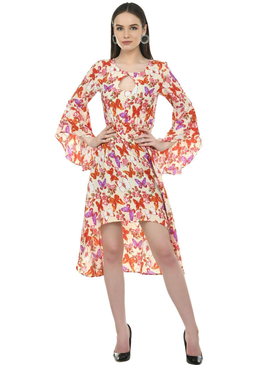 women's asymmetric floral dress - 19695606 - Zoom Image - 0