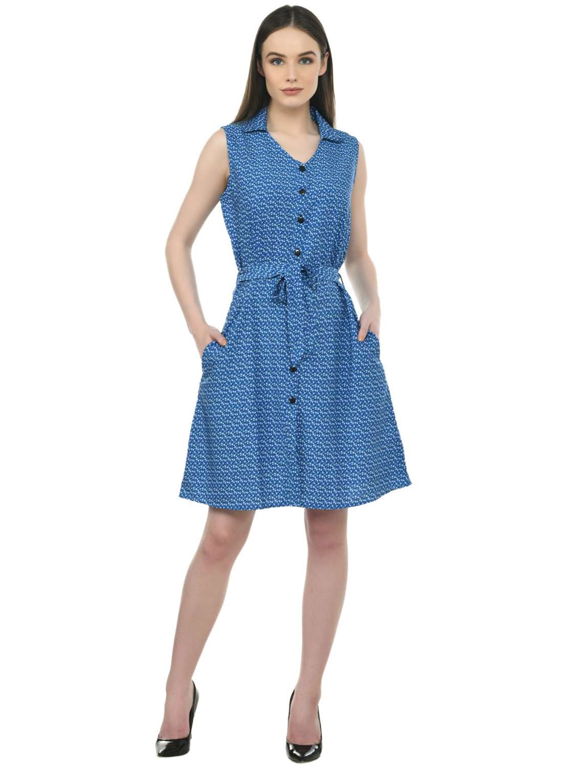 women's  micro print dress