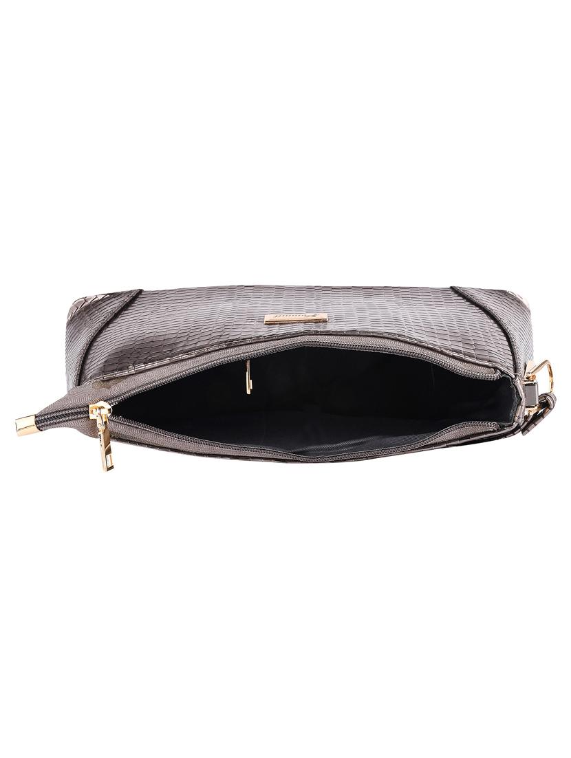 silver leatherette (pu) handbag - 19695700 - Standard Image - 2