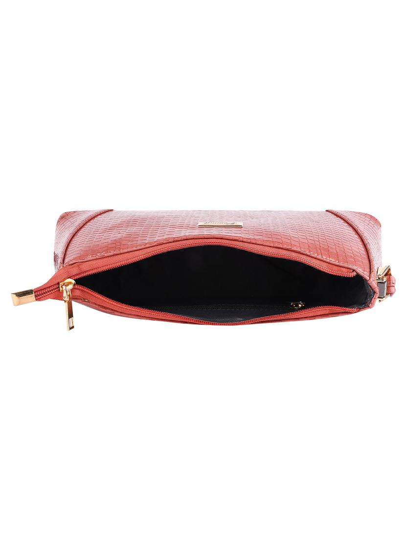 maroon leatherette (pu) handbag - 19695701 - Standard Image - 2