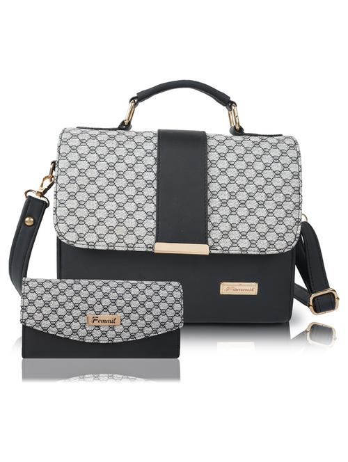 black leatherette (pu) sling bag - 19695715 - Standard Image - 0
