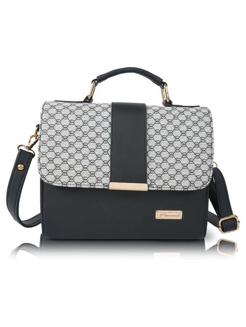 black leatherette (pu) sling bag - 19695718 - Standard Image - 0