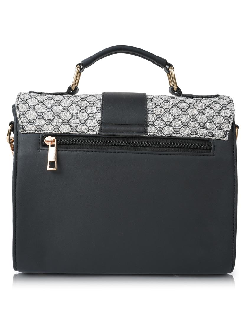 black leatherette (pu) sling bag - 19695718 - Standard Image - 2