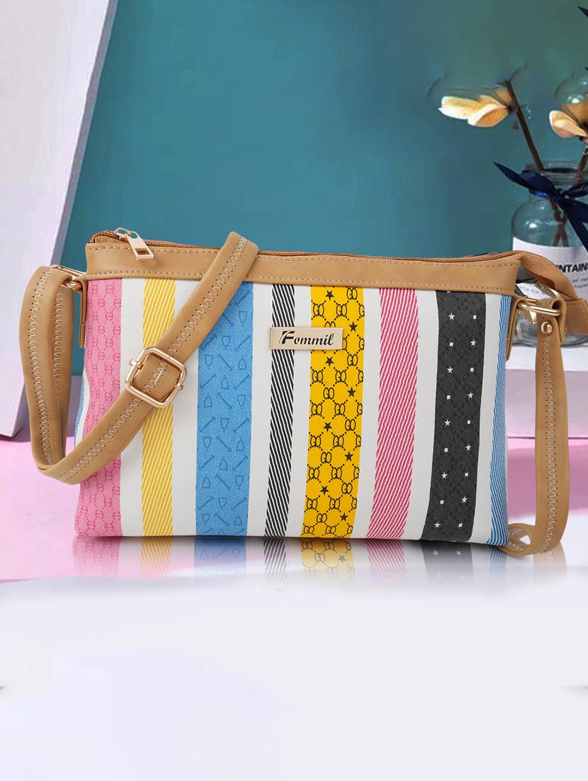 tan leatherette (pu) sling bag - 19695719 - Zoom Image - 0