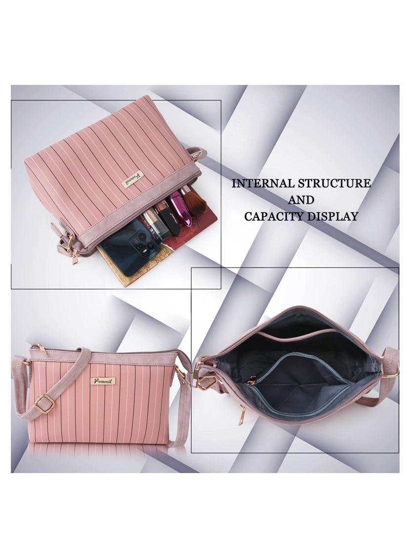 pink leatherette (pu) sling bag - 19695725 - Standard Image - 2
