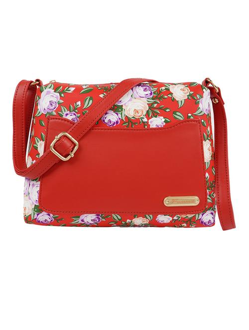 red leatherette (pu) sling bag - 19695752 -  Standard Image - 0