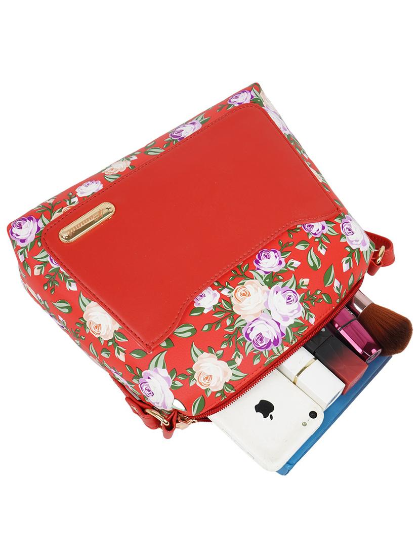 red leatherette (pu) sling bag - 19695752 - Standard Image - 2