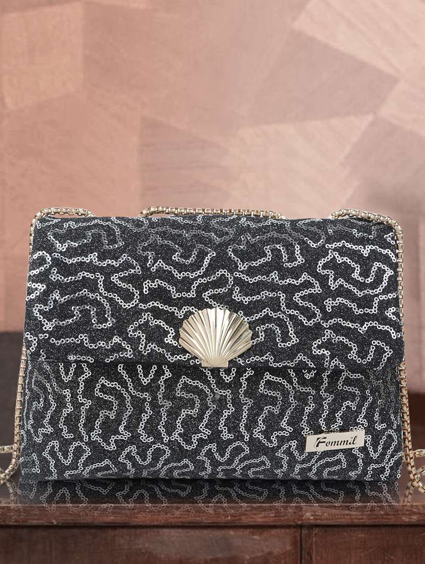 black leatherette (pu) sling bag - 19695760 -  Zoom Image - 0