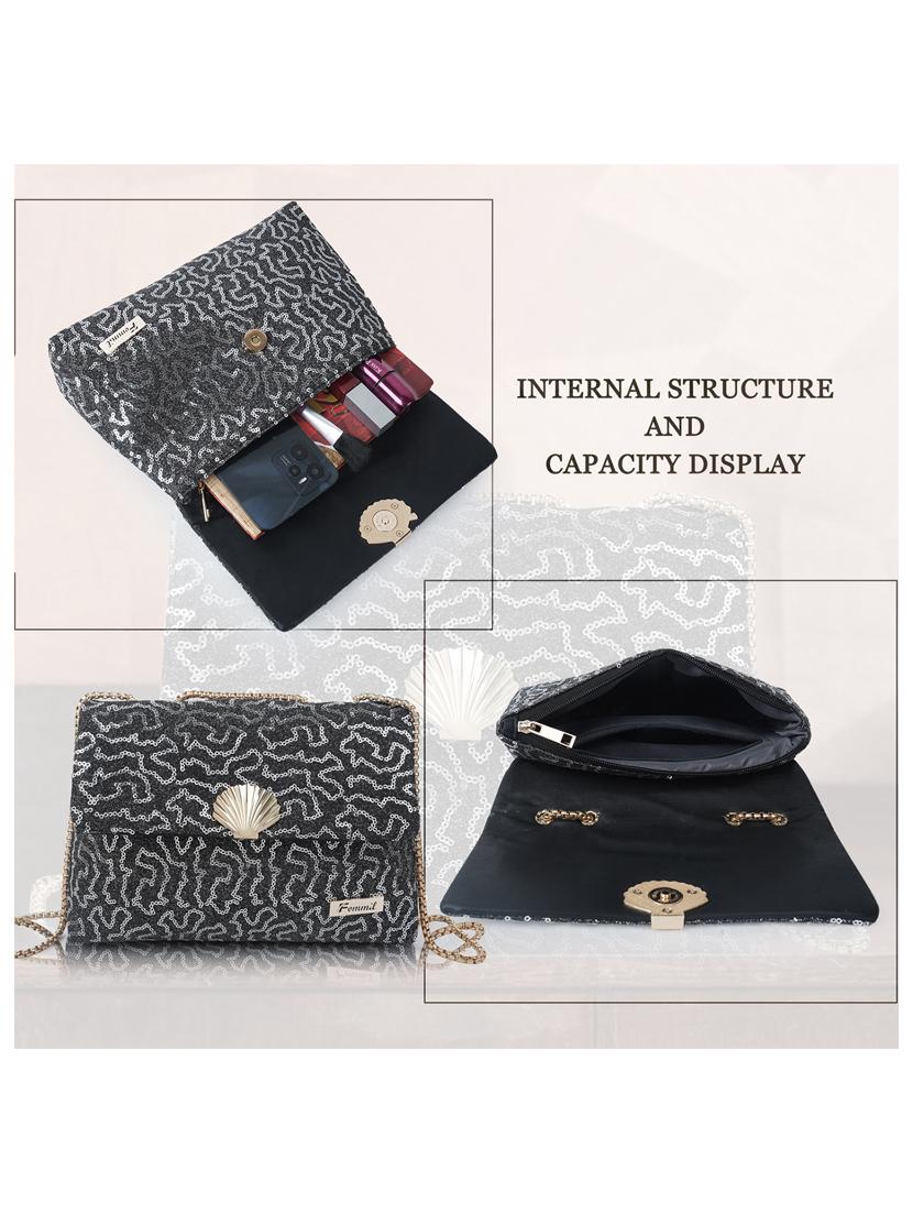 black leatherette (pu) sling bag - 19695760 - Standard Image - 2