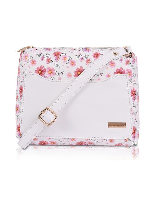 white leatherette (pu) sling bag - 19695766 -  Standard Image - 0