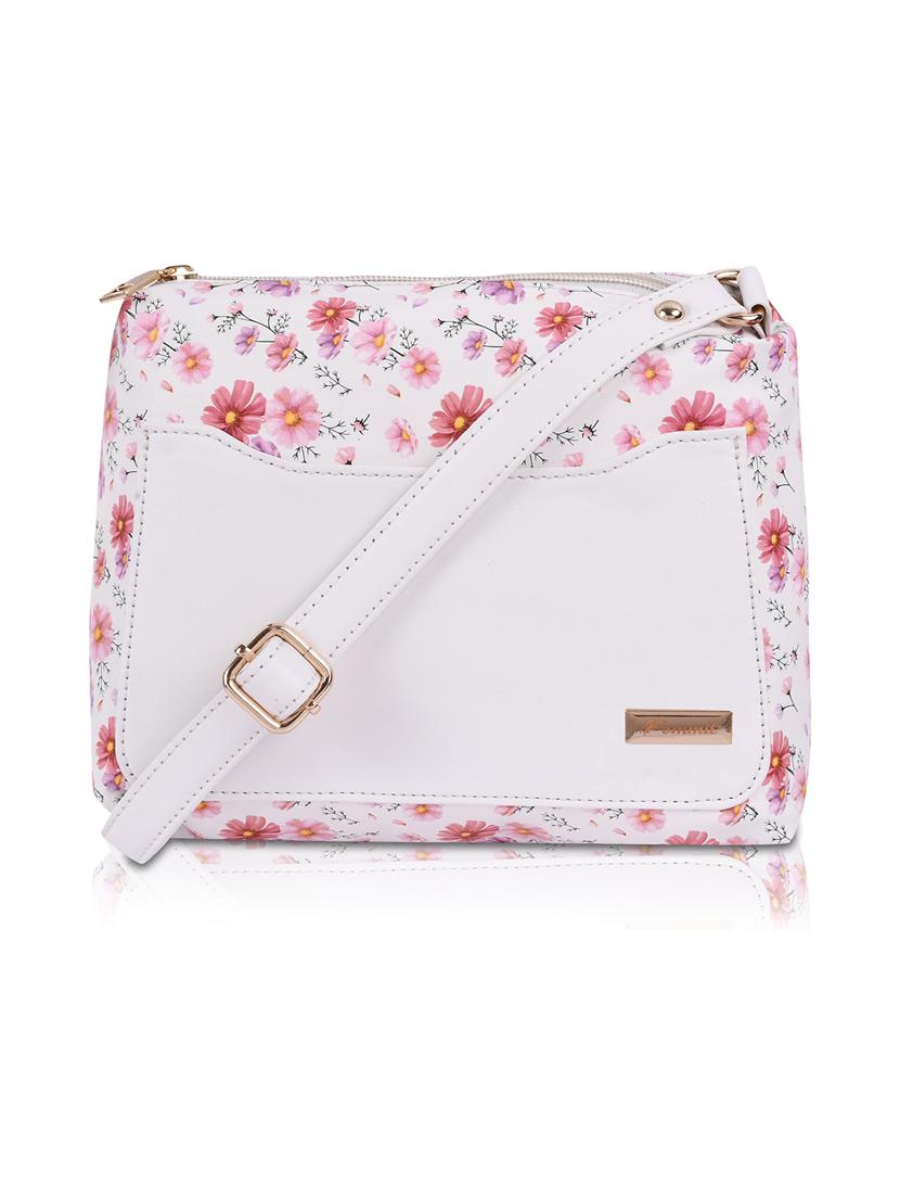 white leatherette (pu) sling bag - 19695766 -  Zoom Image - 0