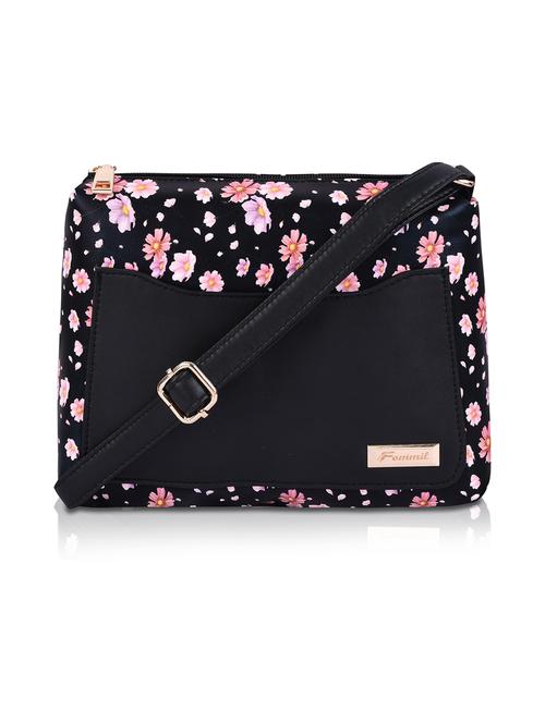 black leatherette (pu) sling bag - 19695769 -  Standard Image - 0