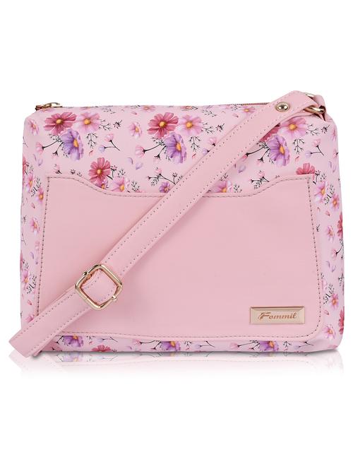 pink leatherette (pu) sling bag - 19695813 - Standard Image - 0