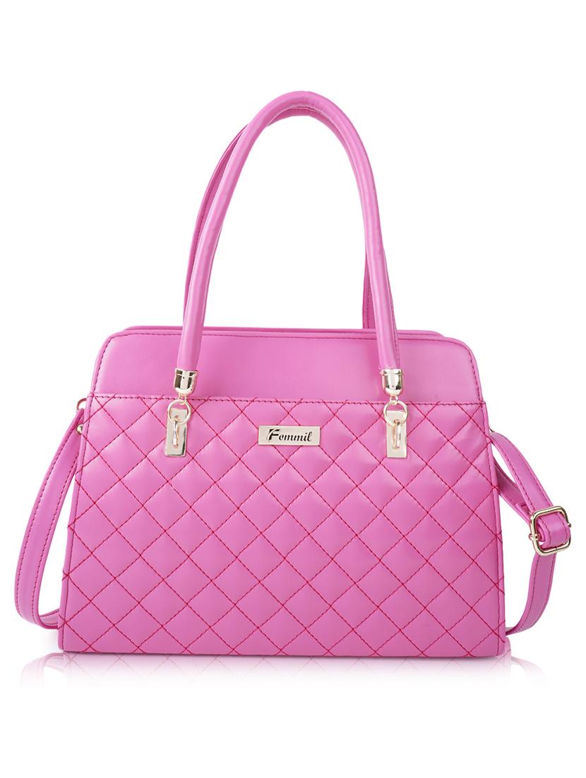 pink leatherette (pu) handbag - 19695820 - Zoom Image - 0