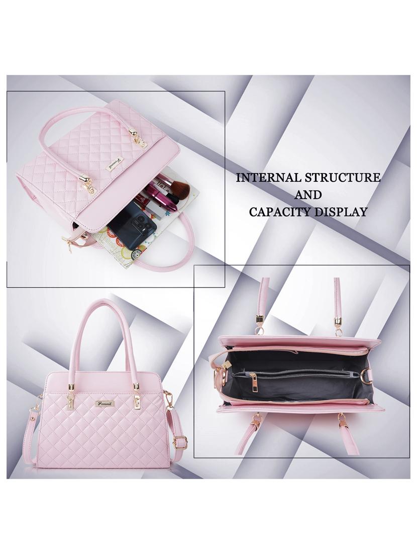 solid leatherette (pu) regular handbag - 19695821 - Standard Image - 2