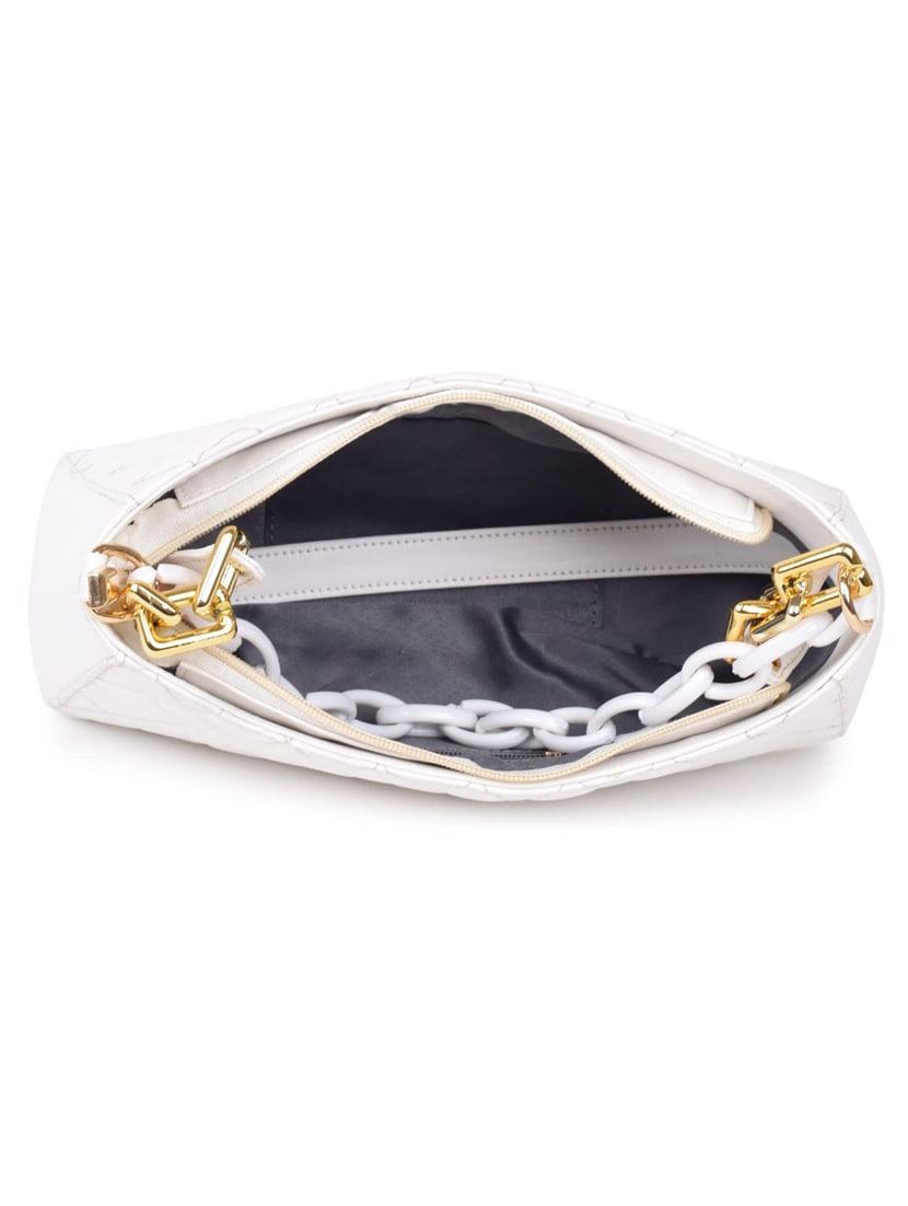 white leatherette (pu) handbag - 19695889 - Standard Image - 2