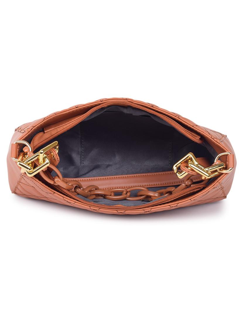 tan leatherette (pu) handbag - 19695890 - Standard Image - 2