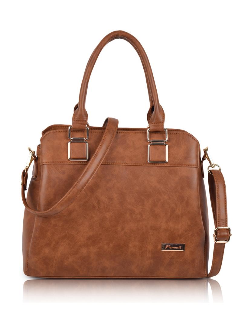 tan leatherette (pu) handbag - 19695895 -  Zoom Image - 0
