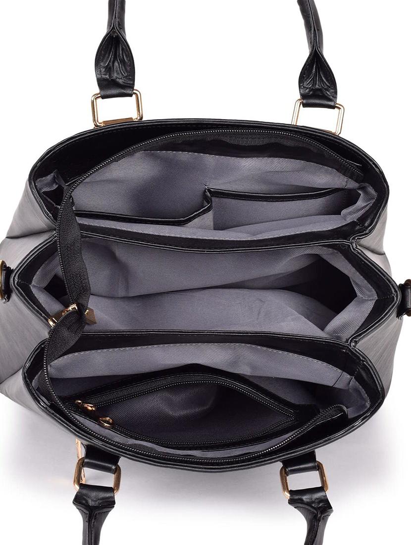 black leatherette (pu) handbag - 19695900 - Standard Image - 2