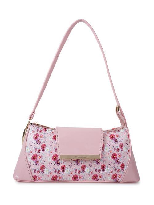 pink leatherette (pu) handbag - 19695946 -  Standard Image - 0