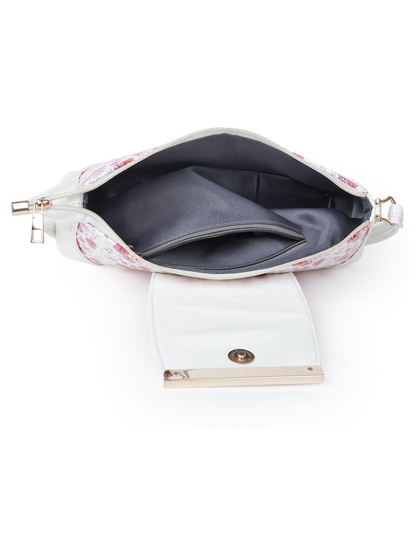 white leatherette (pu) handbag - 19695947 - Standard Image - 2