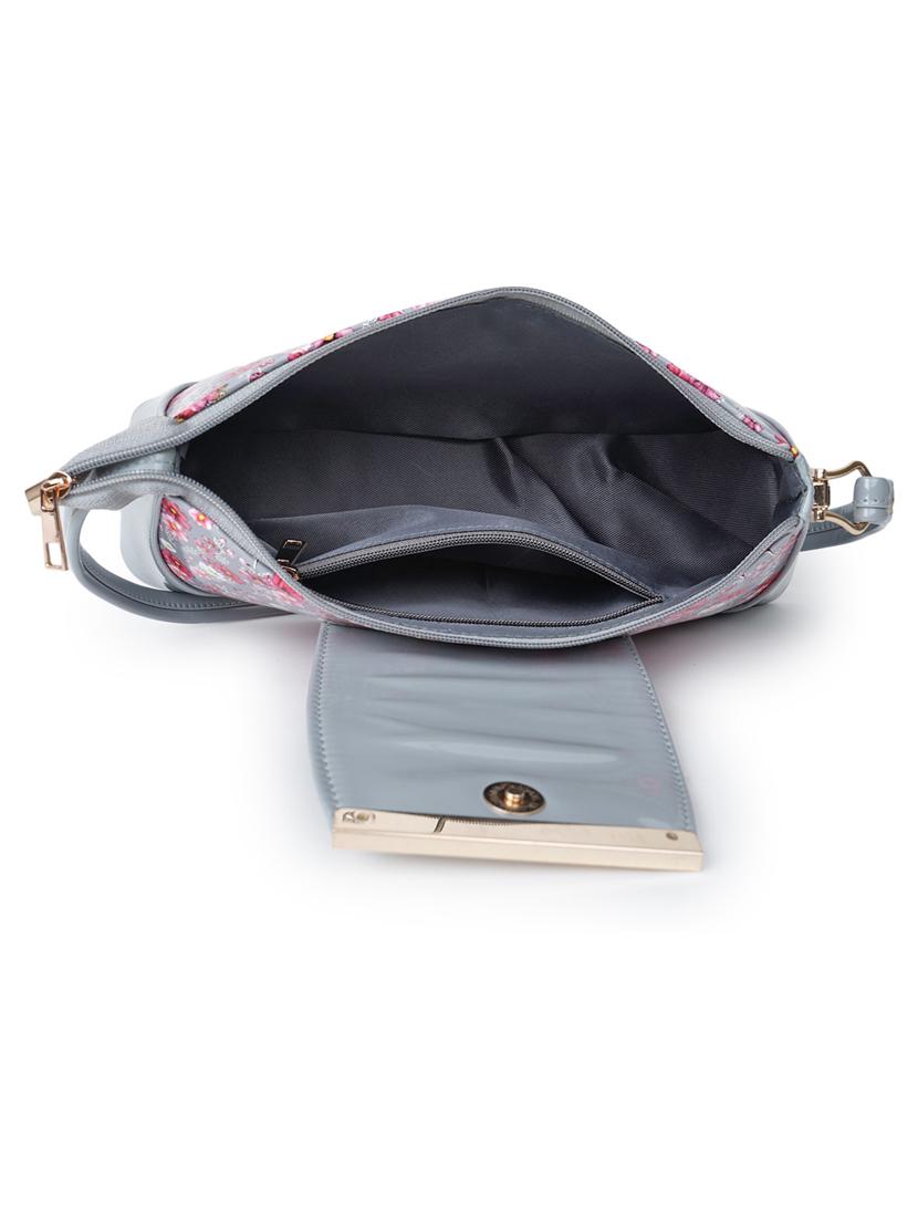 grey leatherette (pu) handbag - 19695949 - Standard Image - 2