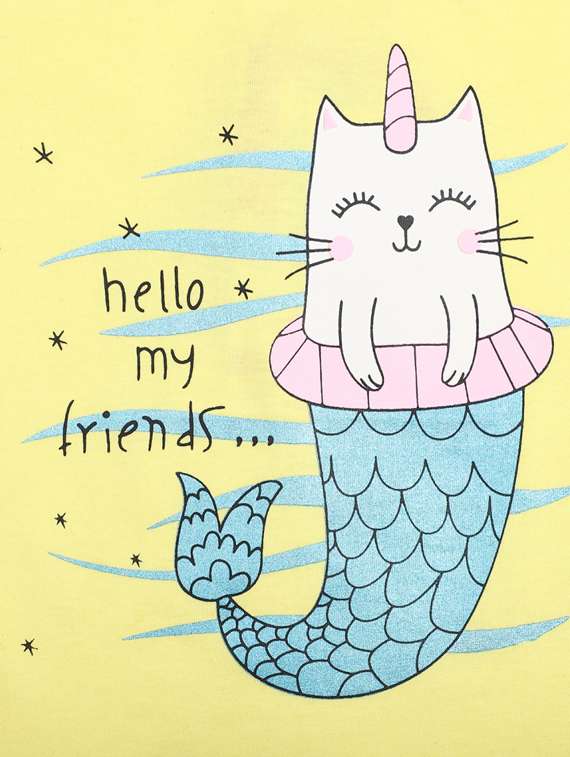 girls round neck printed regular tees - 19696340 -  Standard Image - 2