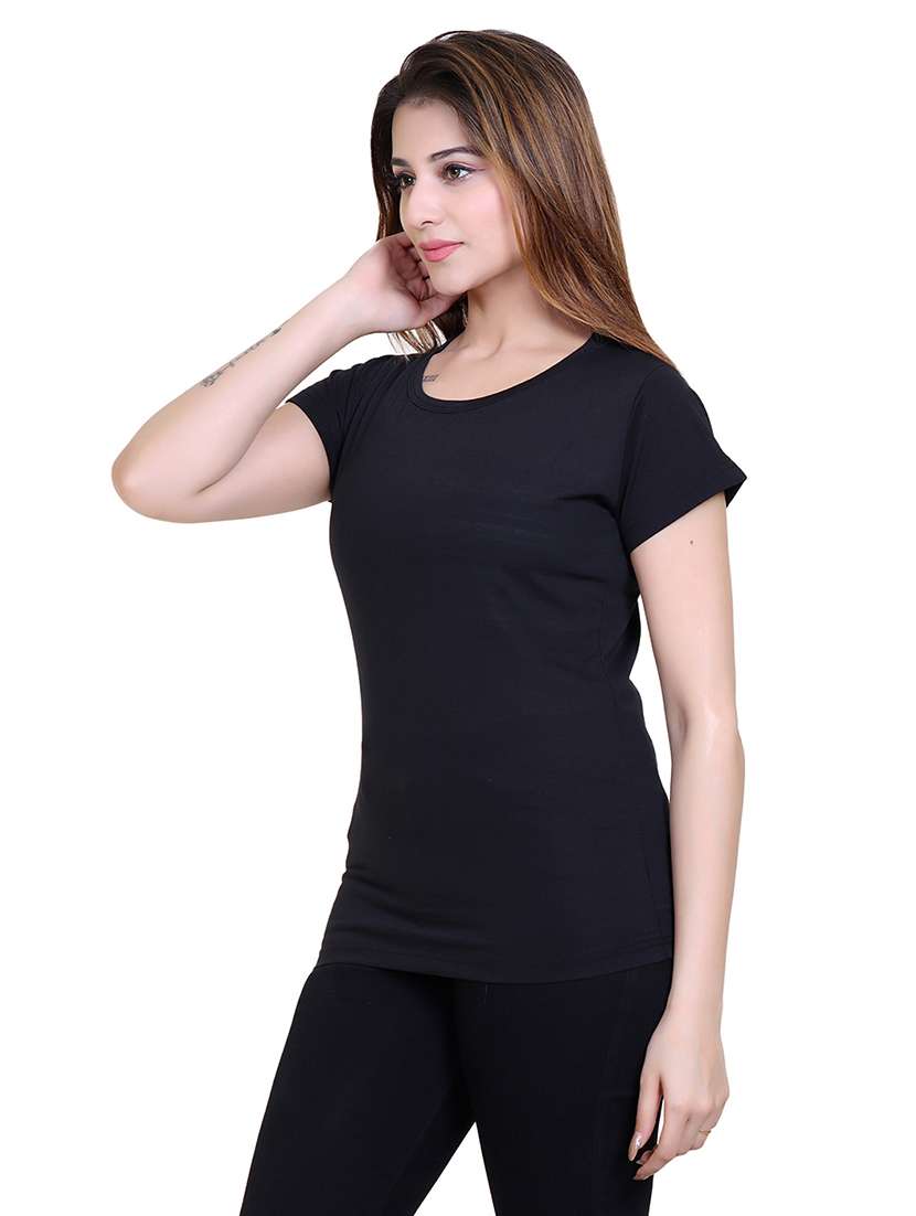 black cotton regular tshirt - 19696622 -  Standard Image - 2