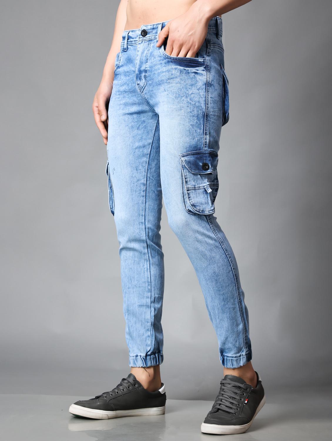 men solid low rise cargo - 19697405 - Standard Image - 2