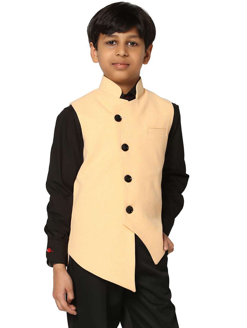 boys solid suit set