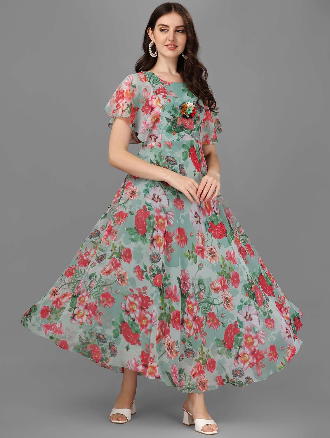 women's fit & flare floral dress