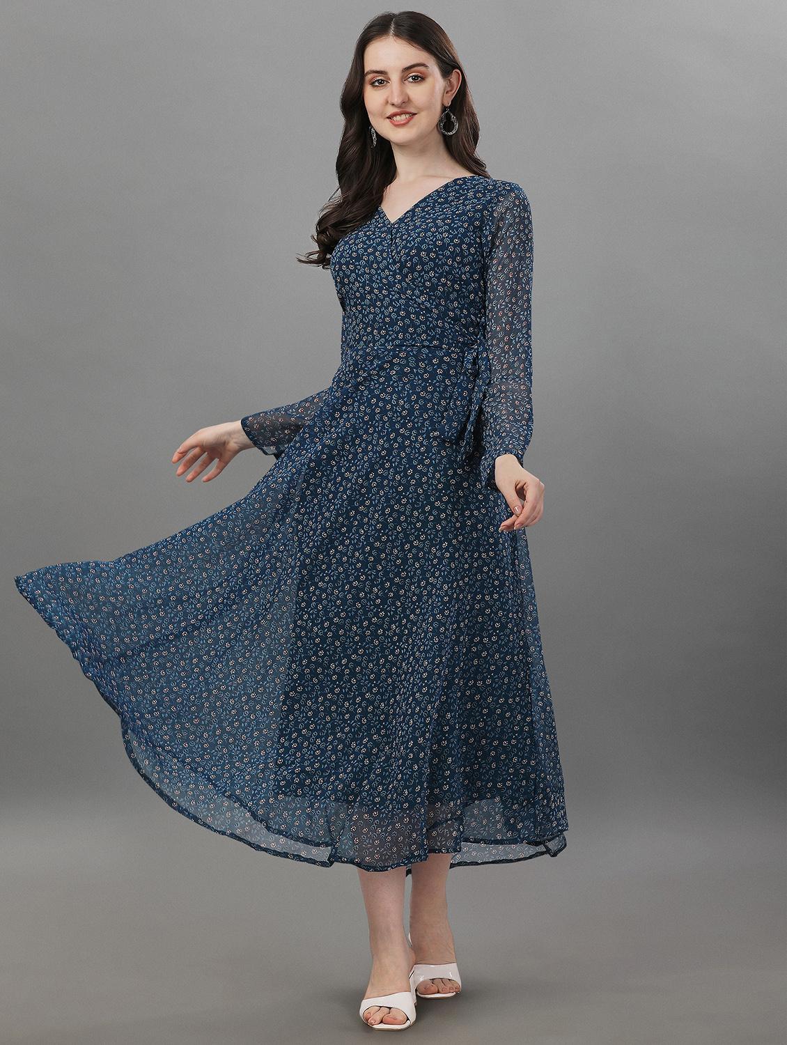 women's fit & flare floral dress - 19698586 - Zoom Image - 0