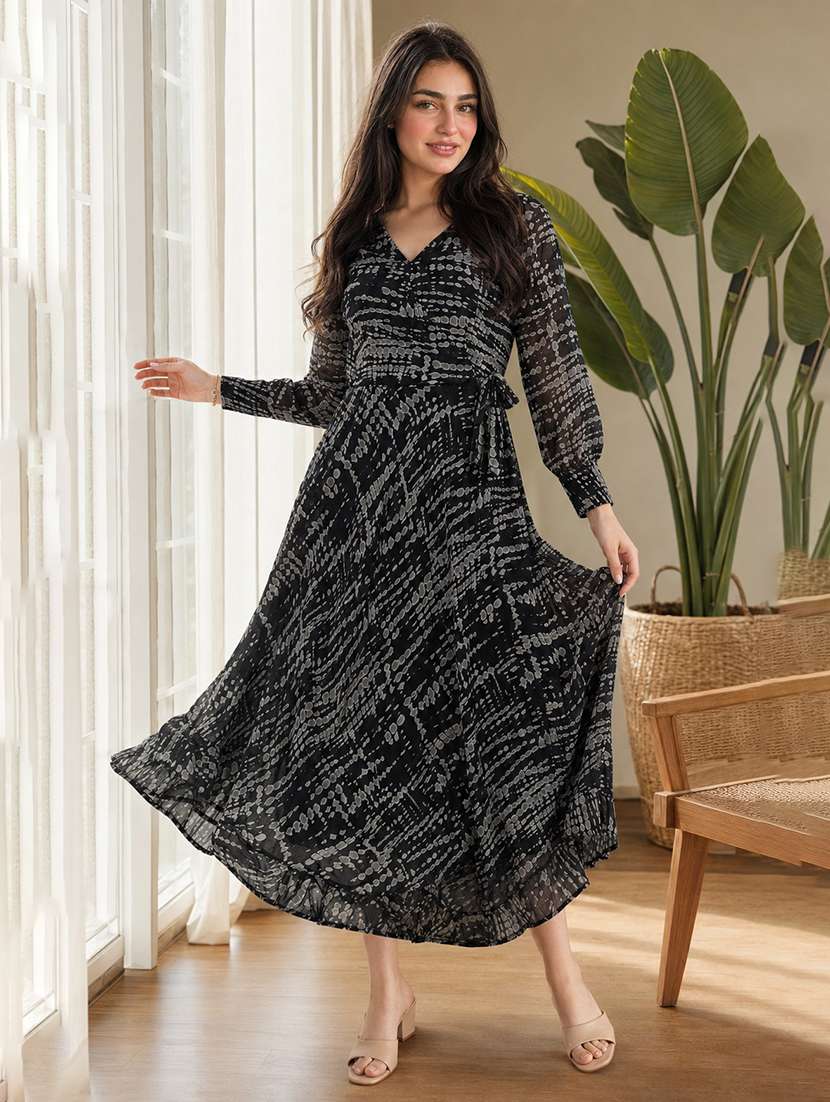 women's fit & flare abstract dress