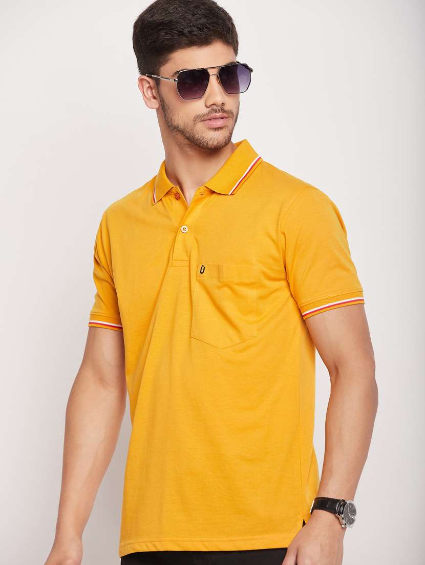 polo neck solid polo t-shirt