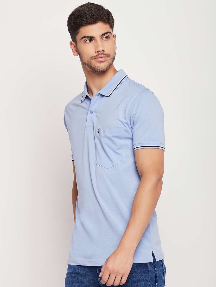 polo neck solid polo t-shirt
