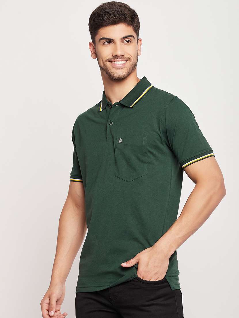 polo neck solid polo t-shirt