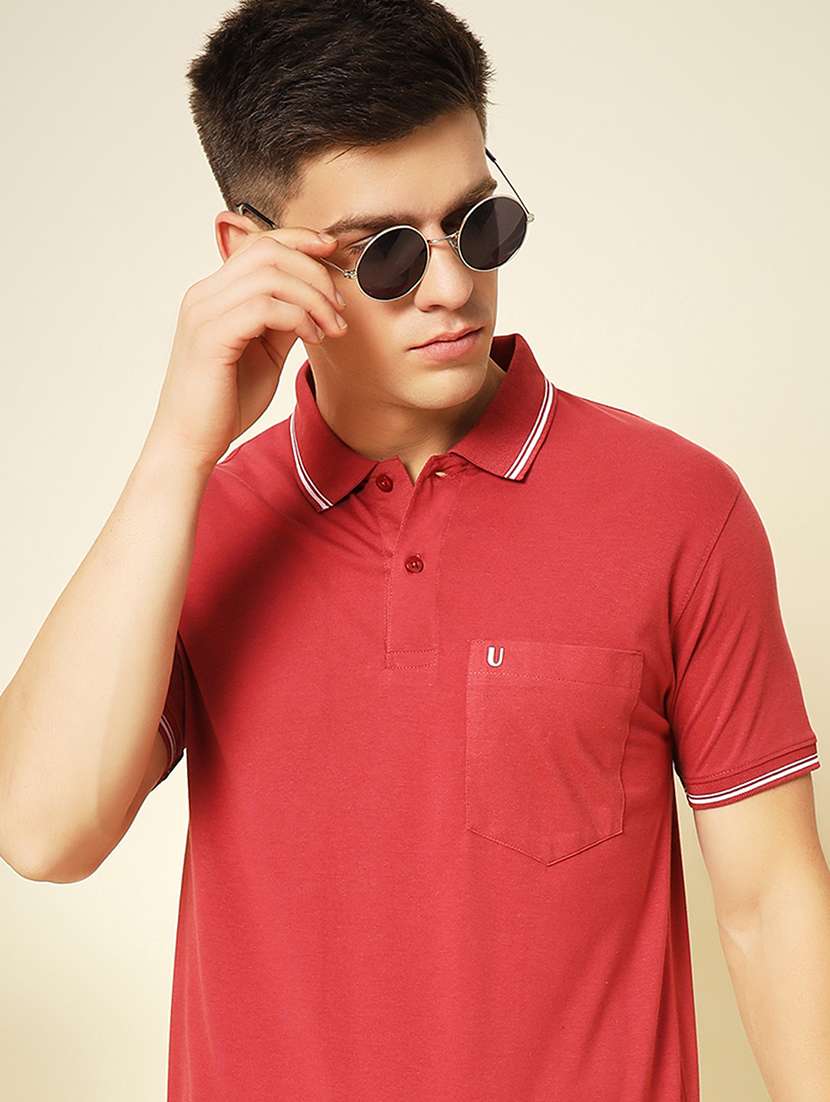 polo neck solid polo t-shirt - 19698754 - Standard Image - 2