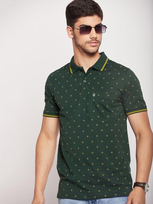 polo neck printed polo t-shirt - 19698764 - Standard Image - 0