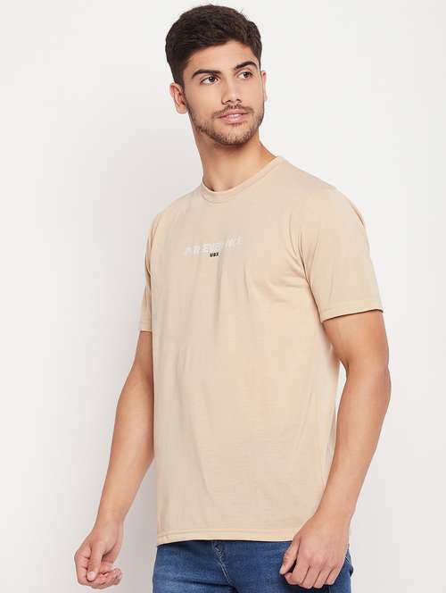 round neck chest printed t-shirt - 19698773 -  Standard Image - 0