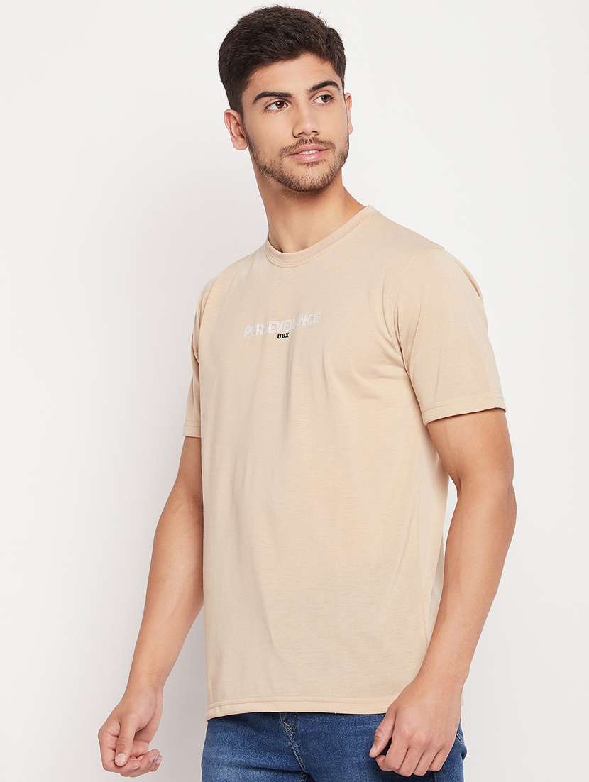 round neck chest printed t-shirt - 19698773 -  Zoom Image - 0