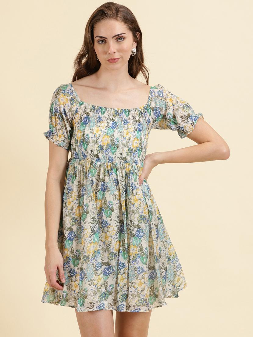 women's fit & flare floral dress - 19698834 - Zoom Image - 0