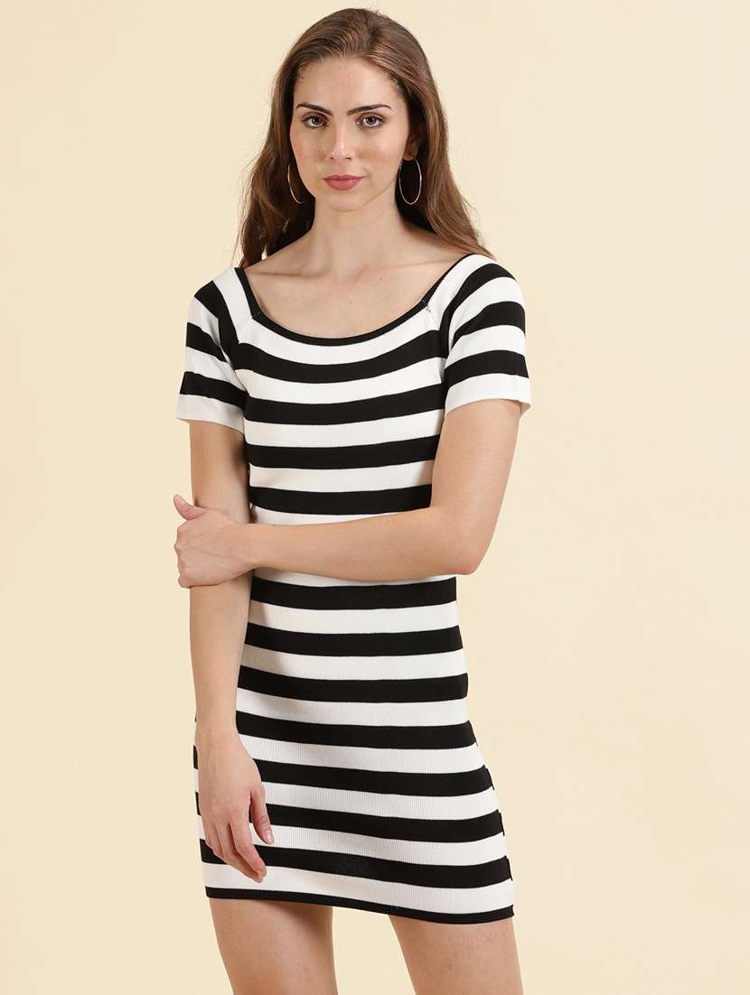 women's bodycon striped dress