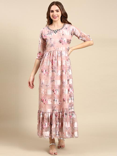 women's tiered dress floral dress - 19698863 - Standard Image - 0